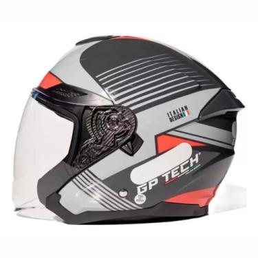 Imagem de Capacete gp tech open of669 air vermelho n56 - masculino - feminino - 
