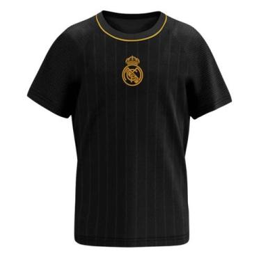 Imagem de Camisa Braziline Real Madrid Lenda Infantil, Preto, 16