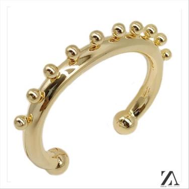 Imagem de Bracelete Tubo Liso com Bolas - Zaila Semijoias