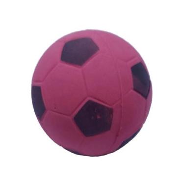 Imagem de Brinquedo Chalesco Bola de Futebol 60mm - para Cachorro, Rosa