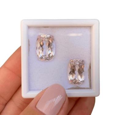 Imagem de Kunzita Cushion Par 20,35ct - ENE2ESE
