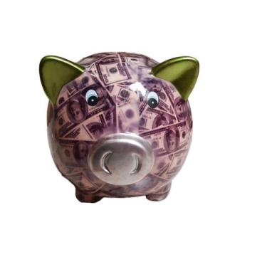 Imagem de Cofre Porco De Ceramica 26X23X22Cm - Led Lustre - Btc