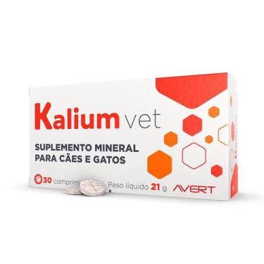 Imagem de Kalium Vet Suplemento Mineral para Cães e Gatos Avert 30 Comprimidos