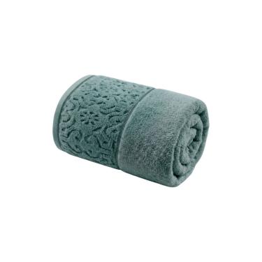 Imagem de Toalha de Rosto Super Soft Arabesco 50cmx70cm Misto Alta Absorção Verde Corttex