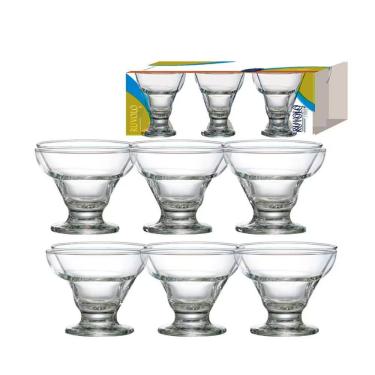 Imagem de Conjunto de Taças Cancun para Sobremesa 300ml em Vidro Transparente para Mesa Posta Ruvolo