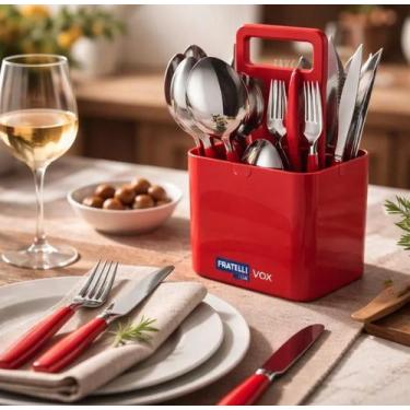 Imagem de Conjunto De Talheres Verona 25 Peças Inox Com Surporte Organizador - f