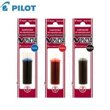 Imagem de Cartucho Reposição Refil p/ Marcador Permanente Super Color - Pilot, A