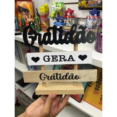 Imagem de Placa gratidão - Turquesa, preto e branco, 100 g