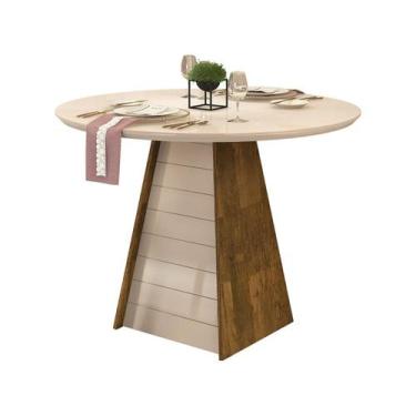 Imagem de Mesa dj fler redonda demolicao/off white - DJ Móveis, Off White