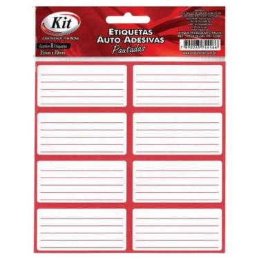 Imagem de Etiquetas Auto Adesivas Pautadas com 8 unidades - KIT
