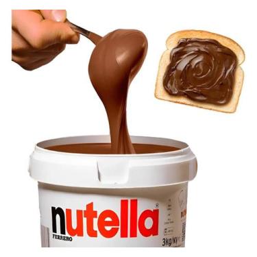 Imagem de NUTELLA 3kg CREME AVELÃ CACAU ORIGINAL PROFISSIONAL BALDE