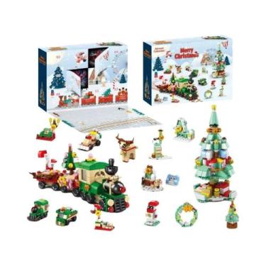 Imagem de Blocos De Montar De Aldeia De Natal: Árvore De Natal, Peças De Encaixe