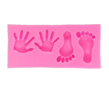 Imagem de Confeitaria dos moldes, F415 MOLDE DE SILICONE MÃO E PÉ CONFEITARIA BISCUIT