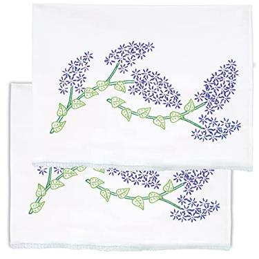 Imagem de Jack Dempsey Fronha bordada lilás, branca