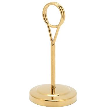 Imagem de linxiaojix Suporte para menu de mesa, clipe para notas de escritório, suporte para cartão de nome, clipe de ferro para cartão, ornamento de mesa para festa para escritório (mini)