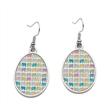 Imagem de Brinco de fundo de vetor de elefante – Brincos pendentes para meninas – Presente de festa de aniversário dos namorados, Metal, Sem pedras preciosas