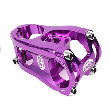 Imagem de Haste CNC ultraleve para bicicleta de montanha haste oca de guidão de liga de alumínio de alta resistência 31,8 x 50 mm haste para bicicleta MTB/estrada (roxa)