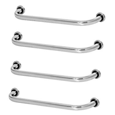 Imagem de Kit 4 Barras De Apoio Para Banheiro 40cm 50cm 60cm