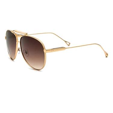 Imagem de Gold Frame Brown Lens Stainless Steel Men Driving Sunglasses UV400 Male Fishing Glasses 4 Colors,Style 1,china