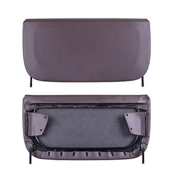 Imagem de Hacreyatu Capa de bolso para banco traseiro para encosto capa de painel de assento compatível com B-MW Série 5 F10 GT 7 Series F01 F02 (Mocha)