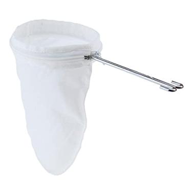 Imagem de Coador com malha de saco para leite de nozes reutilizável para suco de frutas