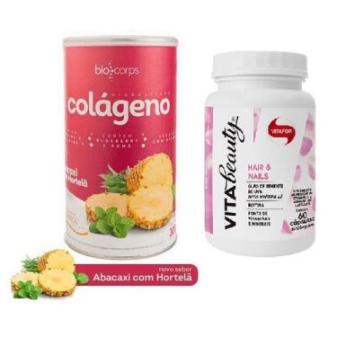 Imagem de Combo Colágeno Verisol Abacaxi Com Hortelã 300G Biocorps + Vita Beauty