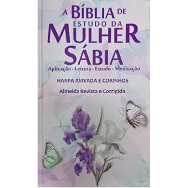 Imagem de Bíblia de estudo da mulher sábia - jfa - capa dura - íris lilás