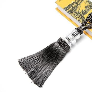 Imagem de 2 peças cortina tieback borla cristal frisado corda pendurada gravata decoração para casa cortinas douradas titular cordão fivela atadura acessórios de quarto, carvão, 4 peças