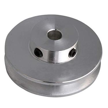 Imagem de BQLZR 41x16x6MM Silver Aluminium Alloy Single Groove 6MM Fixed Bore Pulley for Motor Shaft 3-5MM PU Round Belts