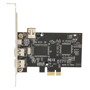 Imagem de Placa PCIE FireWire, PCI Ex1 para controlador de adaptador externo IEEE 1394 4 portas (2 x 6 pinos + 1 x 4 pinos) com suporte de perfil baixo para Win2000, xp, para servidor 2003, Vista Windows 7