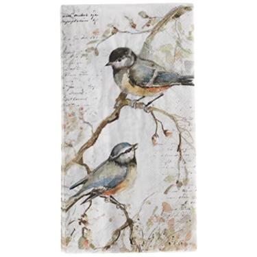 Imagem de Boston International IHR Guardanapos de papel para buffet de toalha de hóspedes, 21 x 11 cm, Happy Little Titmice