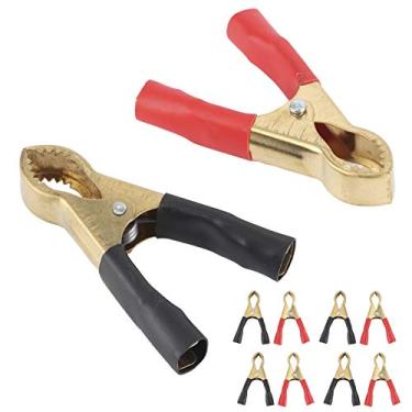 Imagem de 01 Braçadeiras de teste elétrico, clipe isolado resistente de 80 mm grampos de carregamento longos clipes de bateria, para carregadores de bateria de carro