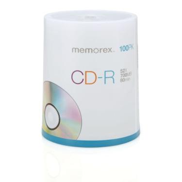 Imagem de Memorex 700 MB/80 Minutos 52 x CD-R Media - Pacote com 100
