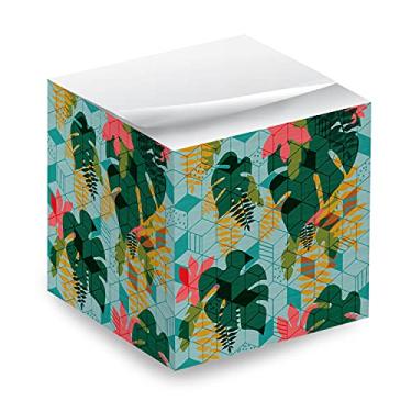 Imagem de Bloco de notas tropical/bloco de notas de 7 cm impresso em 4 lados/design botânico Boho