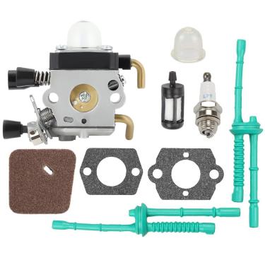 Imagem de Carburador C1Q-S97 para Stihl FS38 FS45 FS45C FS45L FS46 FS55 FS55C FS55R FS55RC FS55T HL45 KM55 KM55C KM55R KM55R ZAMA Aparador de cordas de carburador de ervas daninhas