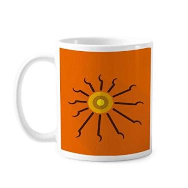 Imagem de Antigo Egito Abstrato Escaravelho Arte Padrão Caneca Cerâmica Café Porcelana Utensílios de Mesa