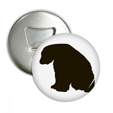 Imagem de Emblema multifuncional com ímã de geladeira e estampa de animal de urso polar preto