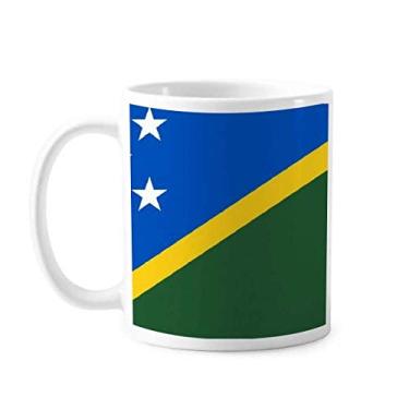 Imagem de mon Islands National Flag Oceania Country Caneca Cerâmica Café Porcelana Utensílios de Mesa