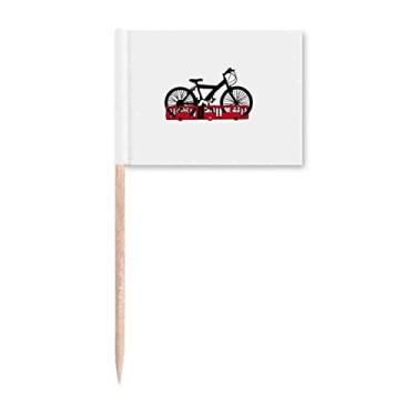 Imagem de Bus Bicycle Operação Art Deco Presente Fashion Palito Bandeira Marcador Topper Decoração de Festa