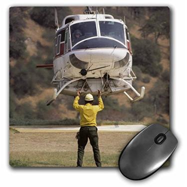 Imagem de 3dRose EUA, Califórnia, helicóptero de fogo - Mouse pad US05 Gre0063, 20,32 cm x 20,32 cm (mp_142691_1)