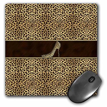 Imagem de 3dRose Mouse pad LLC 20 x 20 x 0,65 cm, estampa de guepardo e salto agulha (mp_38688_1)