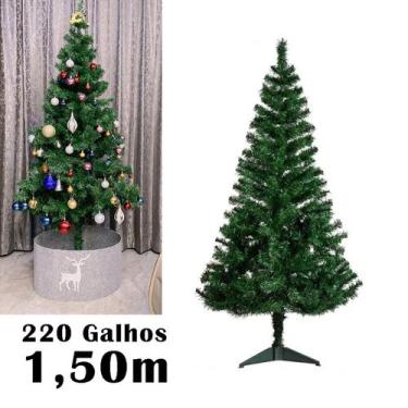 Imagem de Árvore Natal Pinheiro 1 Metro E 50 Cm Tradicional 220 Galhos - Nodeck