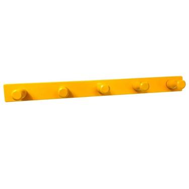 Imagem de Cabideiro de parede em Madeira Bolsa Roupa Closet Amarelo