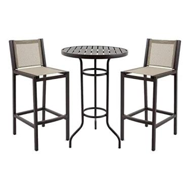 Imagem de Jogos De Mesa Bar Bistrô 2 Cadeiras Banquetas Aluminio