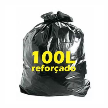 Imagem de Sacos Para Lixo Preto 100L Reforçado Pacote Com 50 Unidades - S.O.S La