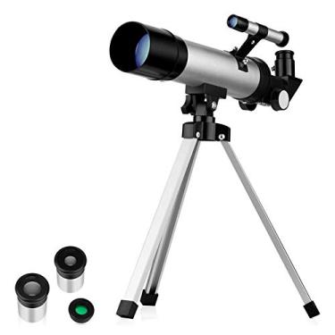 Imagem de DAGROD Telescópio Astronômico com Tripé - Star Finder Scope Zoom - Monocular para Crianças Iniciantes em Astronomia