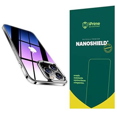 Imagem de Kit Capa Capinha Para iPhone 14 Pro Tela de 6.1 Case Air Anti Impacto Transparente + Película Hprime Nanoshield (Transparente + Hprime Nanoshield)