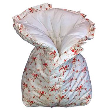 Imagem de Cobertor Saco Manta para Bebê Analu Kids 60x40x14cm - Estampa Floral Vermelho