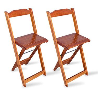 Imagem de KIT 2 CADEIRAS BISTRÔ DOBRÁVEIS MADEIRA IMBUIA - TARIMATÃ
