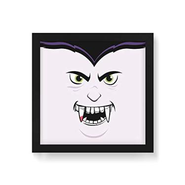 Imagem de Arte Maníacos Quadro Decorativo Vampiro Rosto - 50x50cm (Moldura em laca preta)